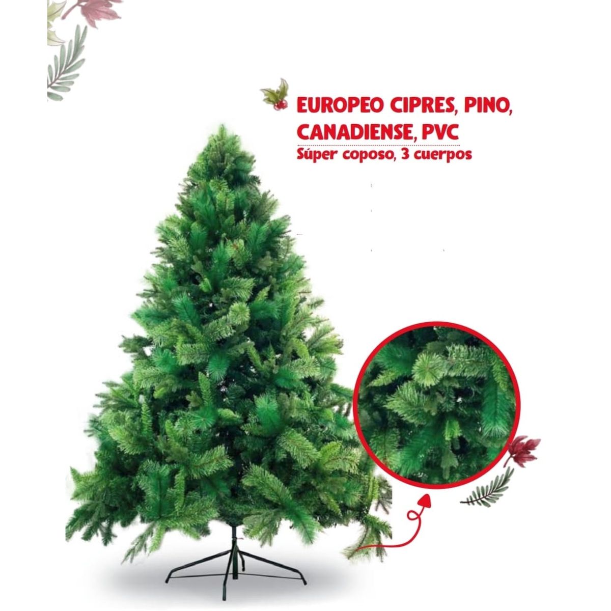 GENERICO - Árbol de Navidad Frondoso Pino Coposo 180M