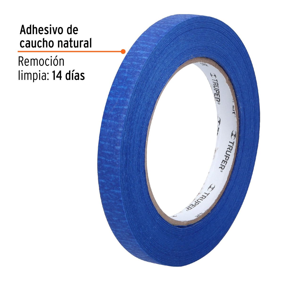 TRUPER - Cinta 1/2" x 50m Azul Masking Tape 12620 Truper