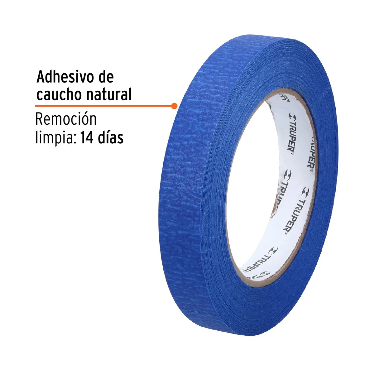 TRUPER - Cinta 3/4" x 50m Azul Masking Tape 12621 Truper
