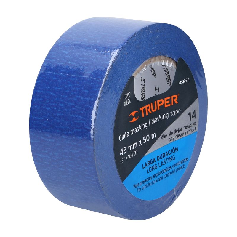 TRUPER - Cinta 2" x 50m Azul Masking Tape 12624 Truper