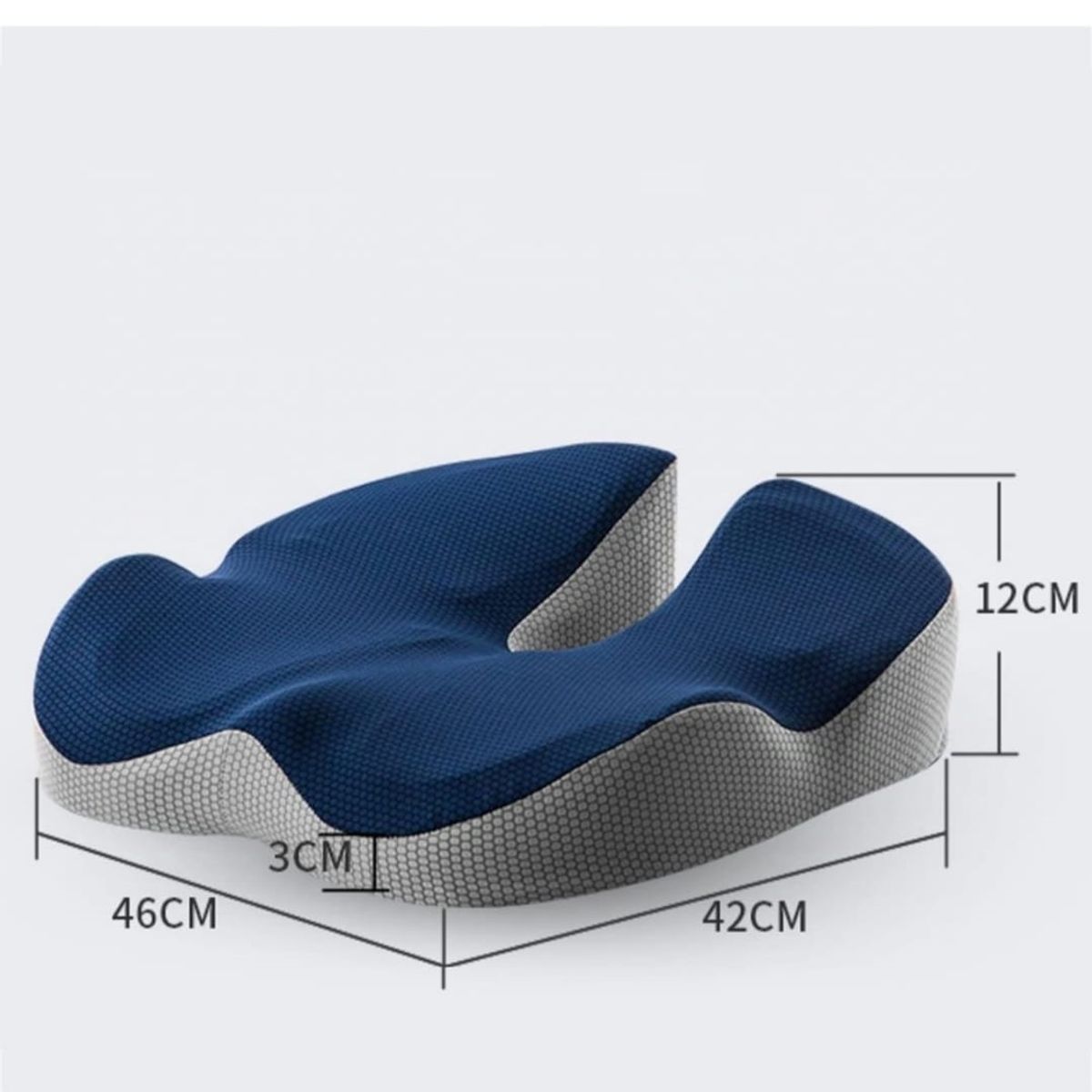 GENERICO - Cojin asiento Viscoelástica con Infusión de Carbón y Gel