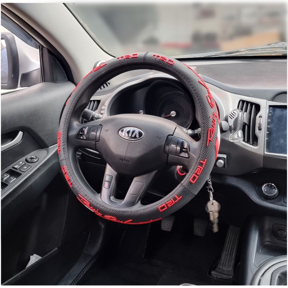 GENERICO - Funda Forro De Volante Goma TRD Racing Premiun