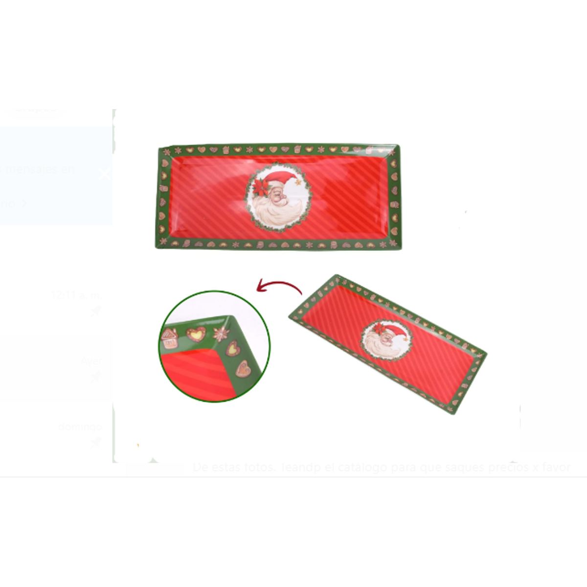 GENERICO - Bandeja con diseño Papa Noel