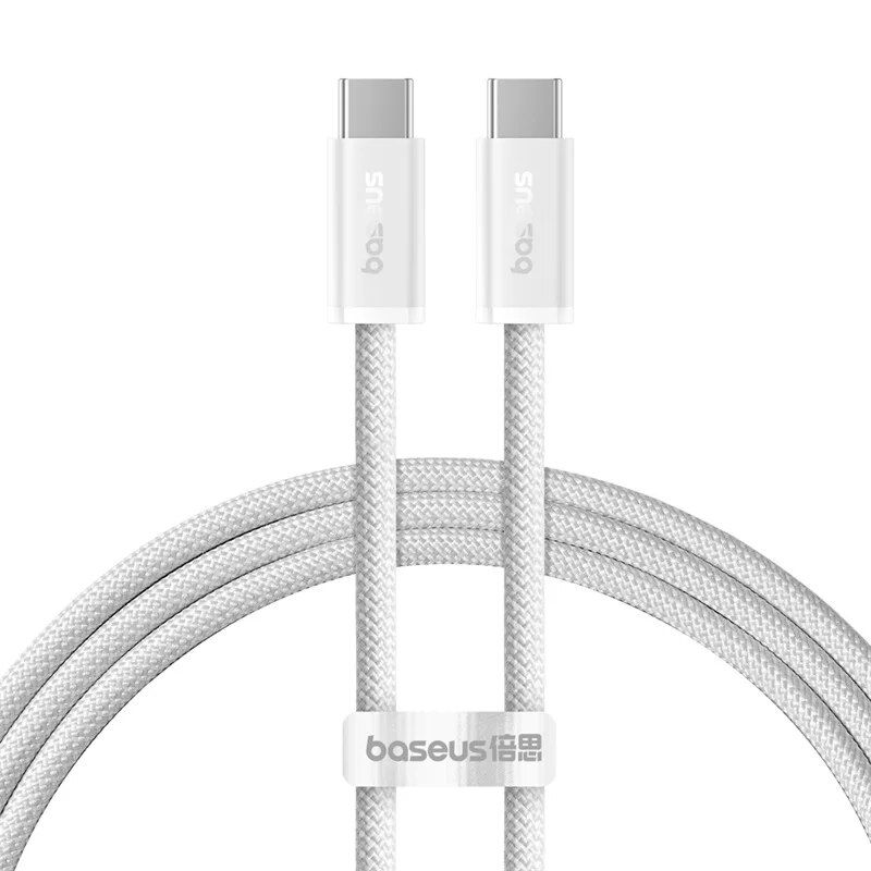 BASEUS - CABLE BASEUS USB C a C - 100W - CARGA RAPIDA - 1MT - BLANCO
