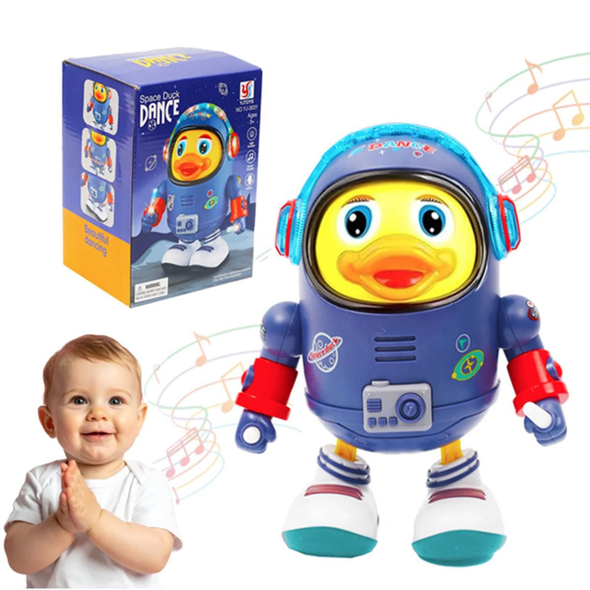 GENERICO - Robot Pato Astronauta Bailarin Estimulacion Temprana