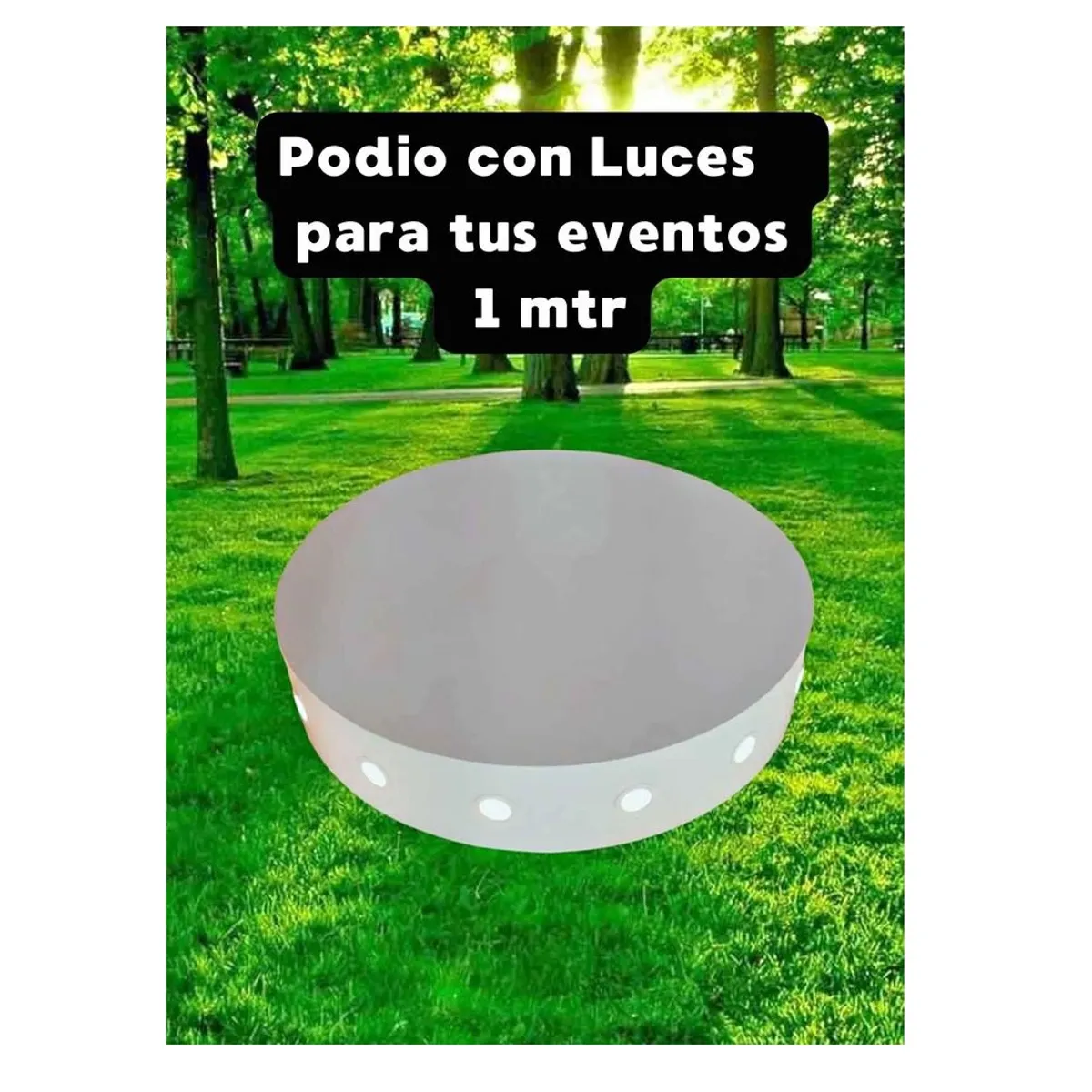 OEM - PODIO BLANCO  CON LUCES 100cm Diametro