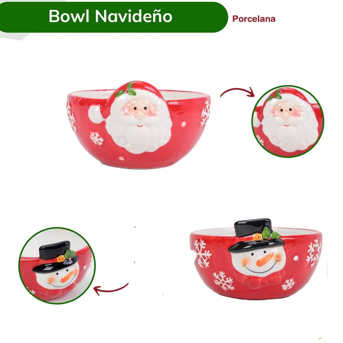 GENERICO - Bowl Navideño y Tradicional para el Hogar