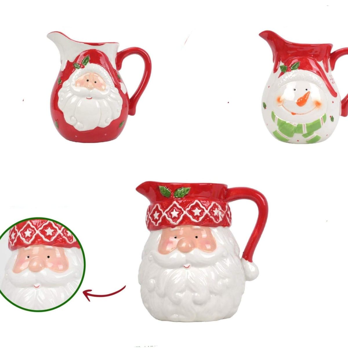 GENERICO - Jarra Cremera de Porcelana modo Navideño