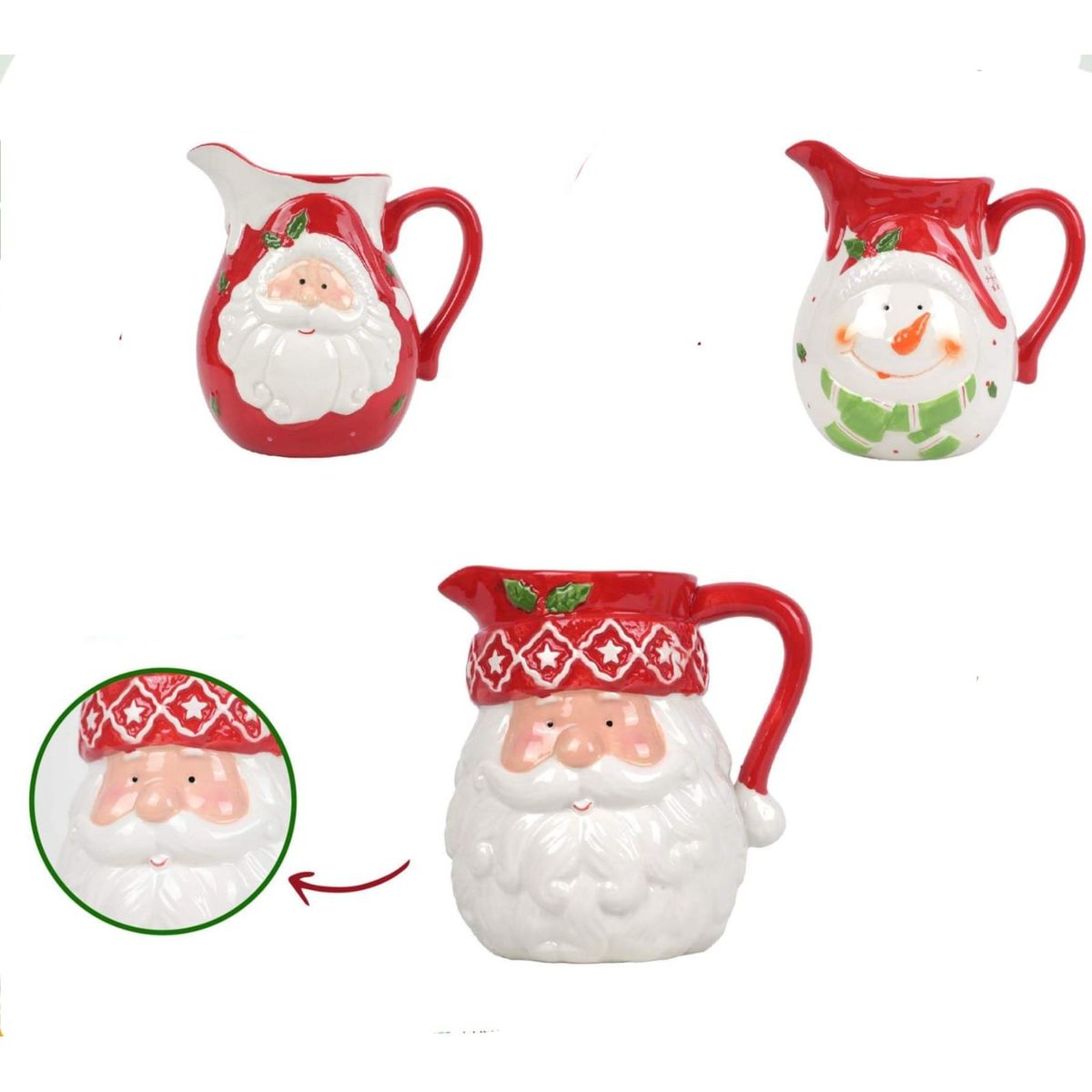 GENERICO - Jarra Cremera de Porcelana modo Navideño