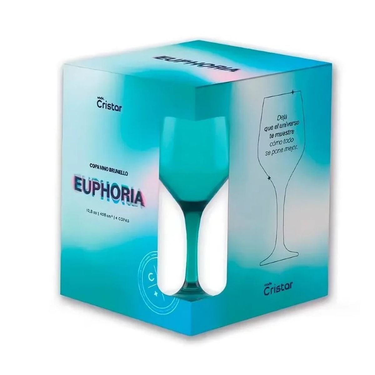 CRISTAR - Copa Brunello Vino 13.8 Oz Est.x 4 Pz