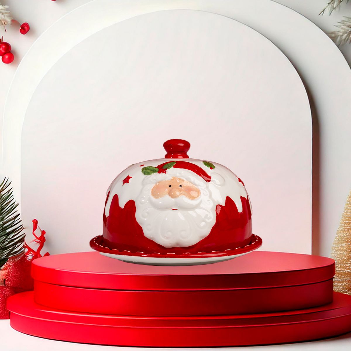 GENERICO - Mantequillera Navideña de Papa Noel