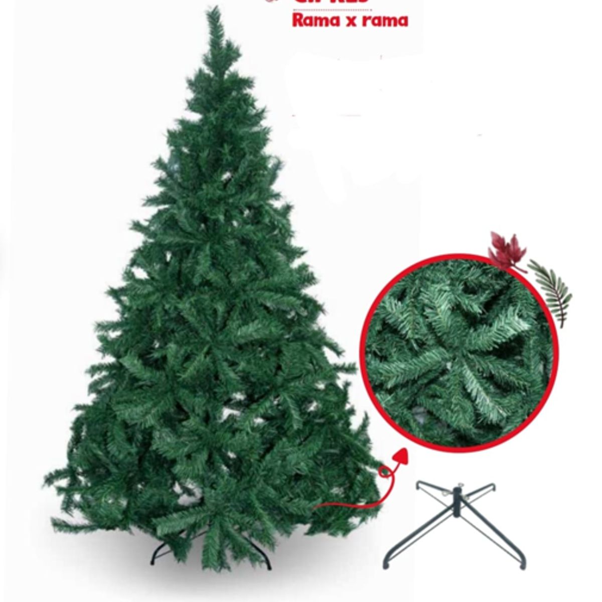 GENERICO - Árbol de Navidad Frondoso Pino Cipres 210M Rama x Rama