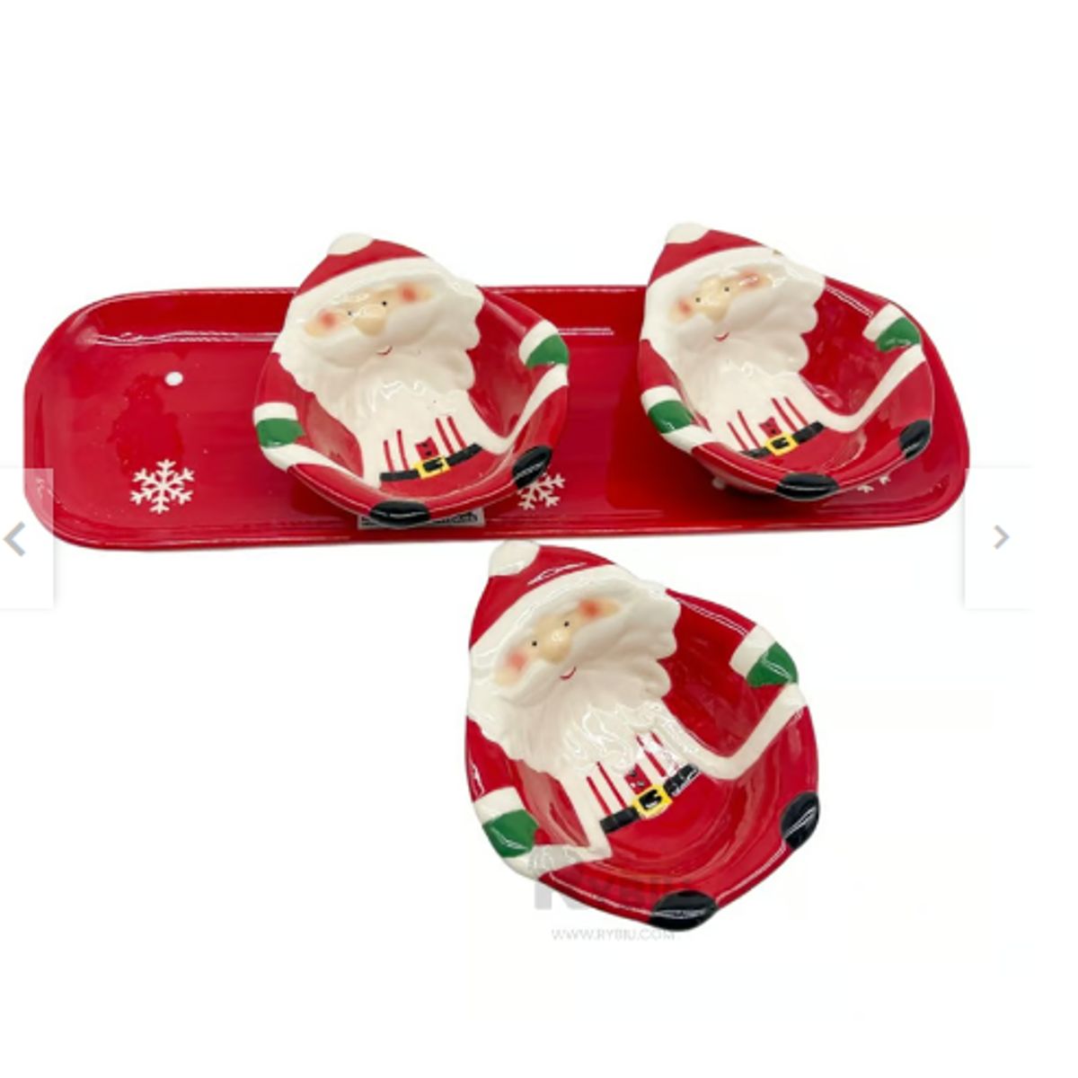 GENERICO - Bandeja salsera Navideña con 3 divisiones