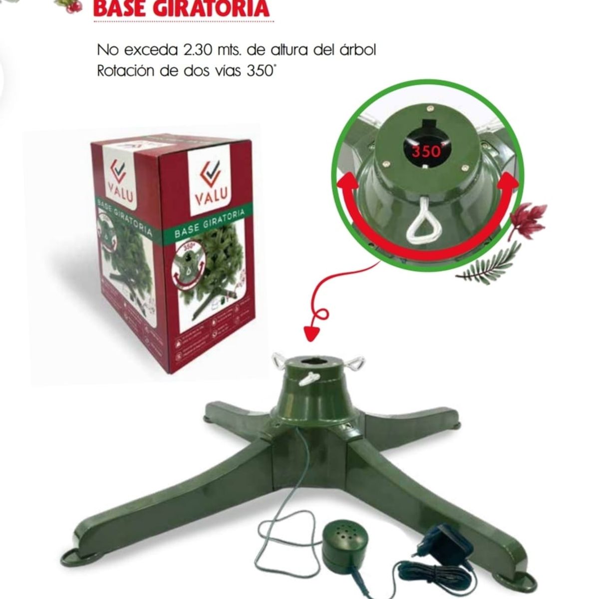 GENERICO - Base Giratoria Para Árbol De Navidad