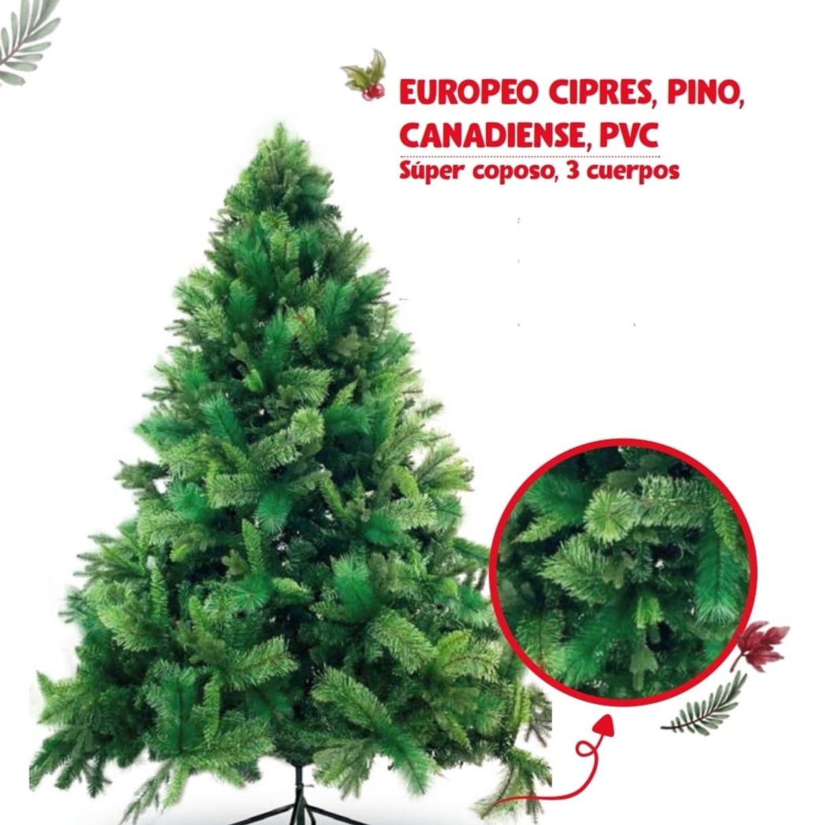 GENERICO - Árbol de Navidad Frondoso Pino Coposo 180M