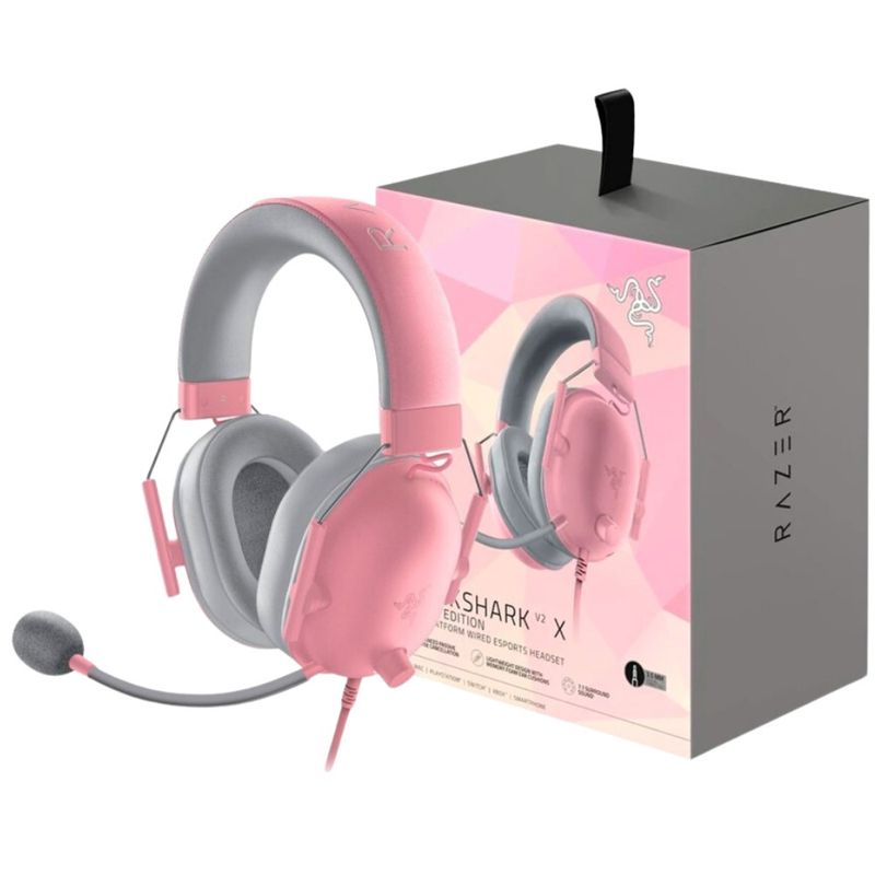 RAZER - Audifono Razer Blackshark V2 X Multiplataforma 7.1 Rosado