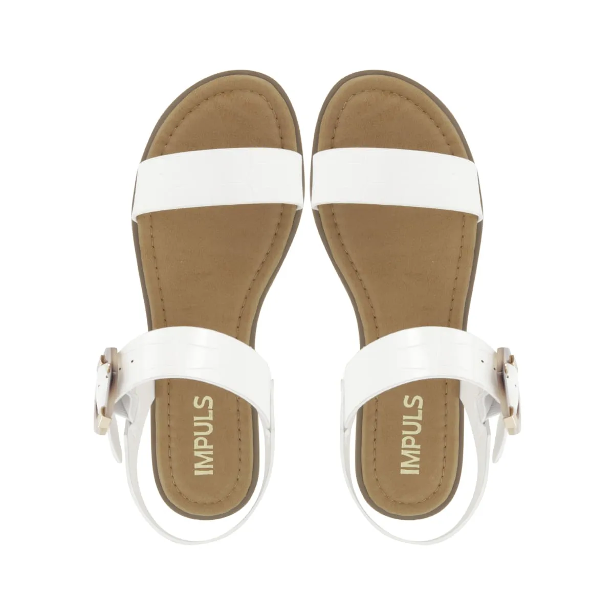 IMPULS - Sandalias Flats Mujer Impuls Aixa02 Blanco