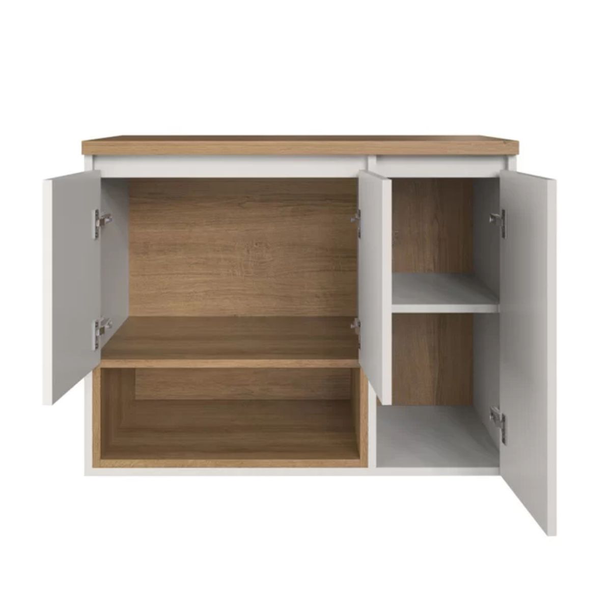 TU MESITA - Mueble de Baño Flotante Luisa color BlancoDuna 3 puertas TU MESITA