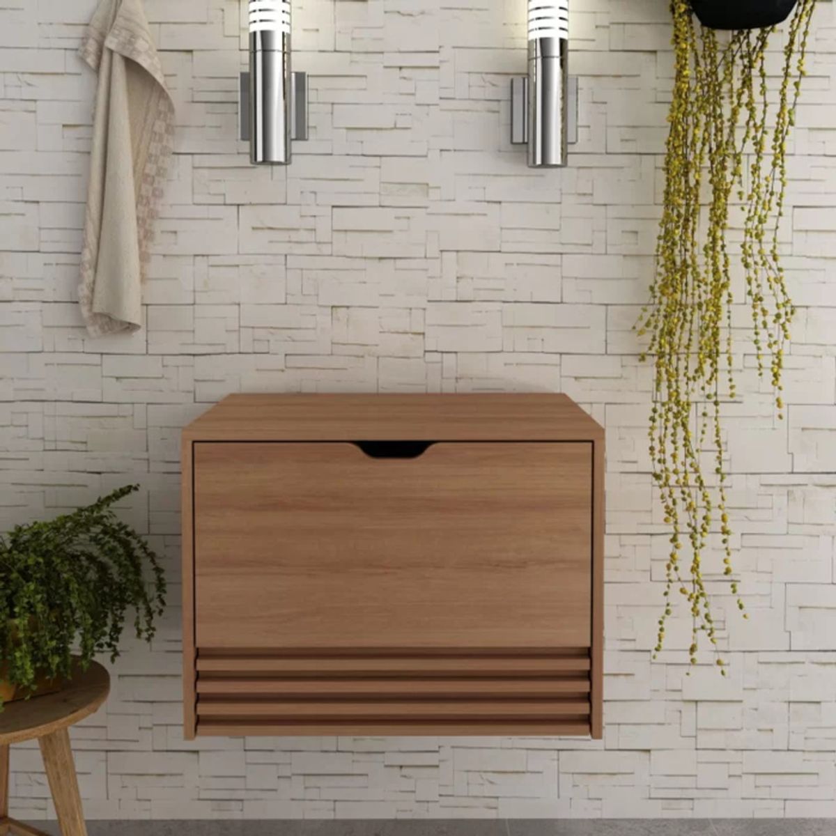 TU MESITA - Gabinete para Baño Rosalí color Marrón 1 cajón 1 puerta TU MESITA