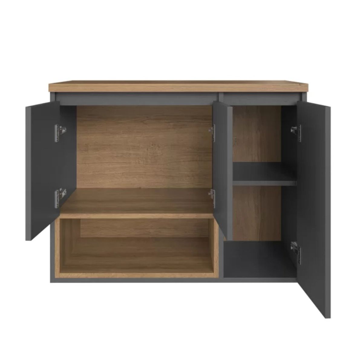 TU MESITA - Mueble de Baño Flotante Luisa color NegroDuna 3 puertas TU MESITA