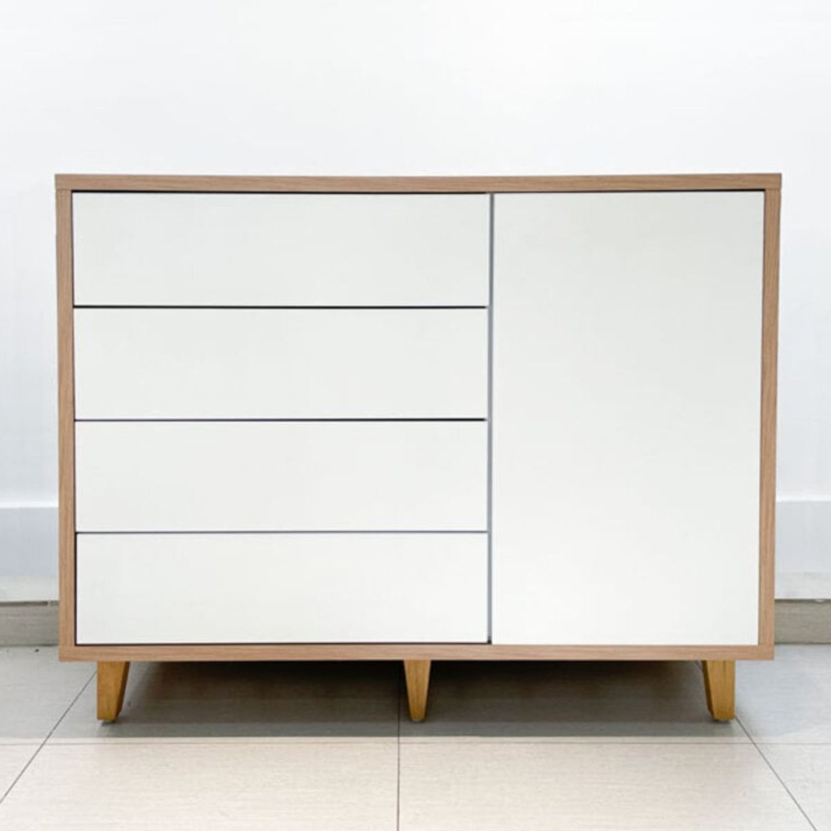 GENERICO - Aparador Moderno Hiki Blanco y Marrón R&R MUEBLES