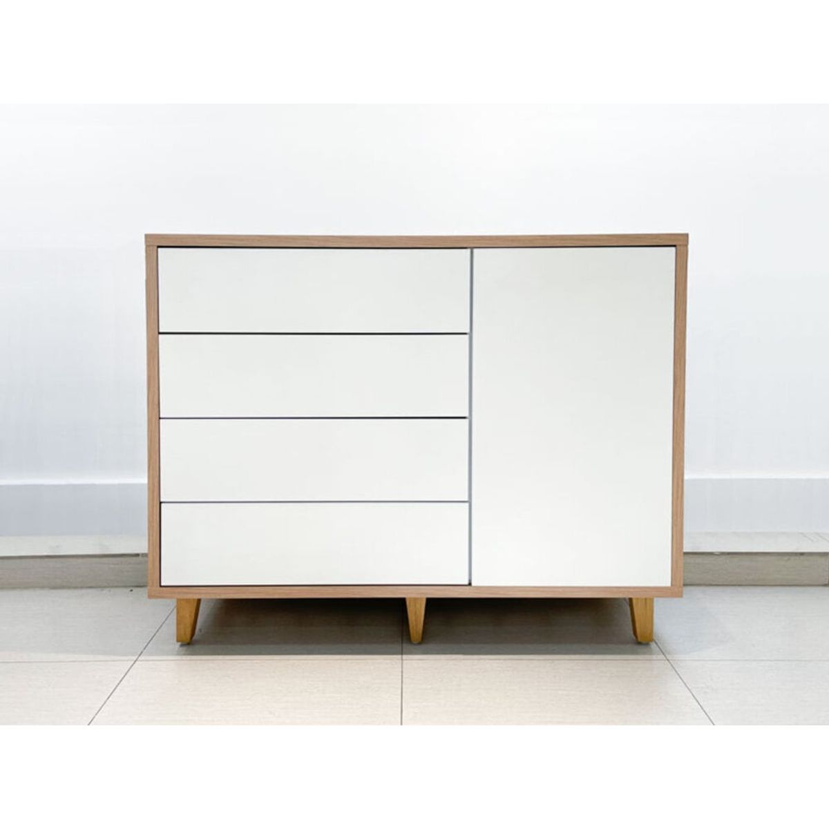 GENERICO - Aparador Moderno Hiki Blanco y Marrón R&R MUEBLES