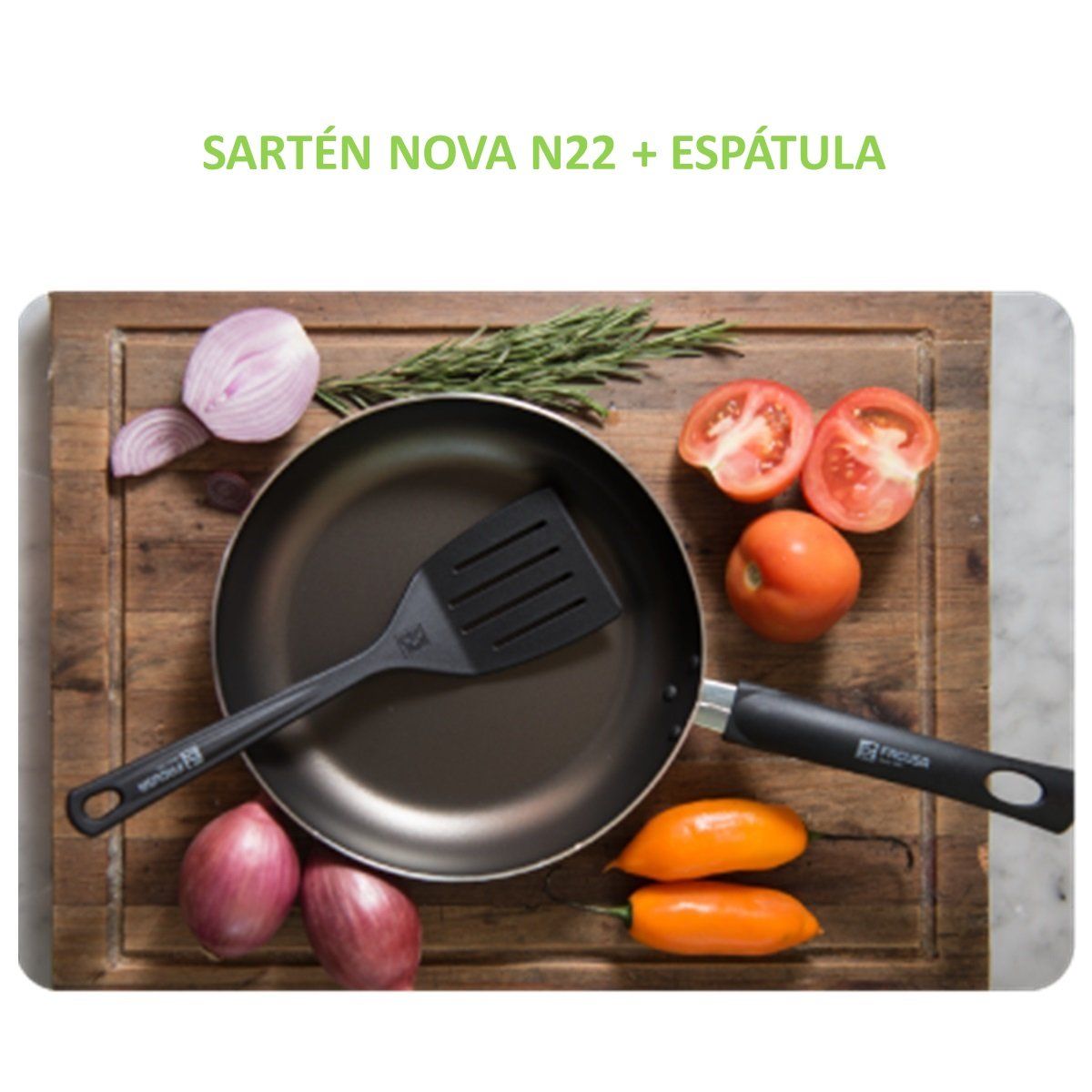 FACUSA - Sartén Nova 22cm + Espátula de Nylon - Facusa