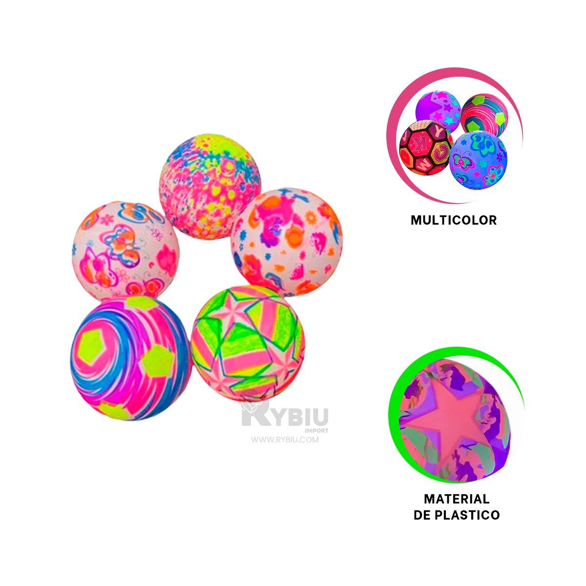 GENERICO - Balon que Brilla en la Oscuridad Multicolor Y+Gift Stickers