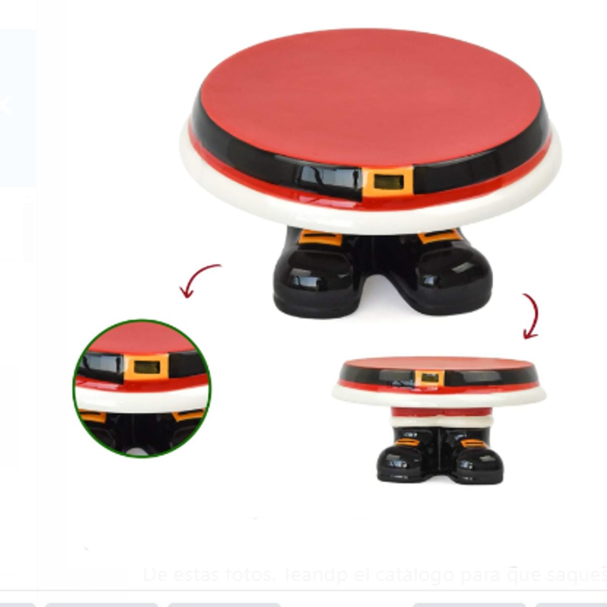 GENERICO - Porta Paneton Navideño con Diseño Cinturon