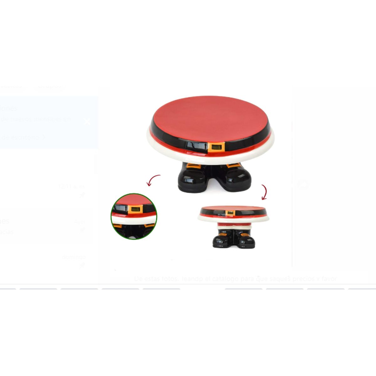 GENERICO - Porta Paneton Navideño con Diseño Cinturon