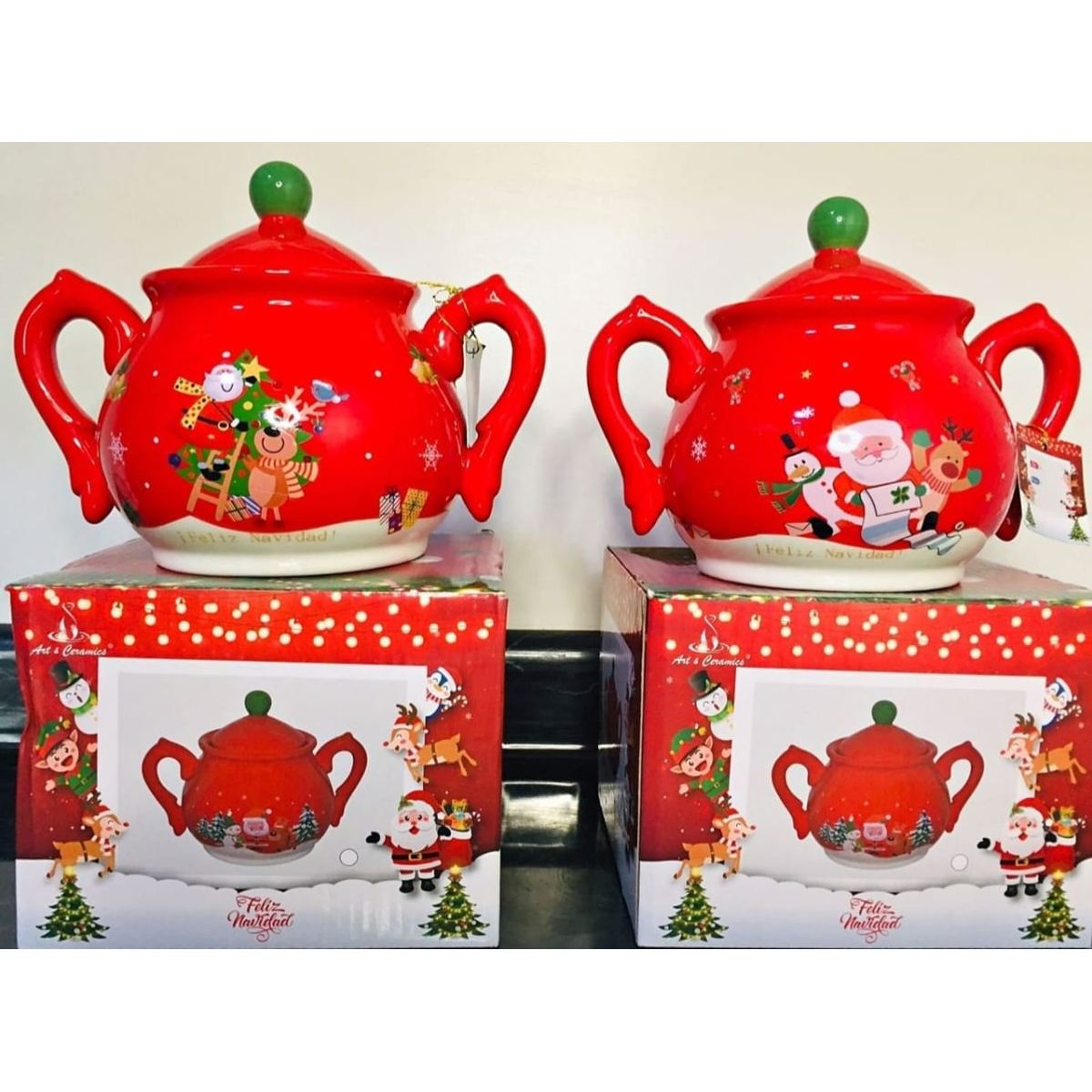 GENERICO - Azucarera Rojo con diseño Navideño