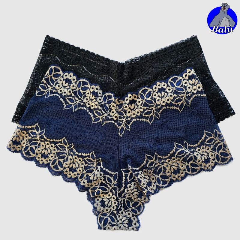 GENERICO - Bóxer cachetero de encaje colombiano PACK 2 unidades