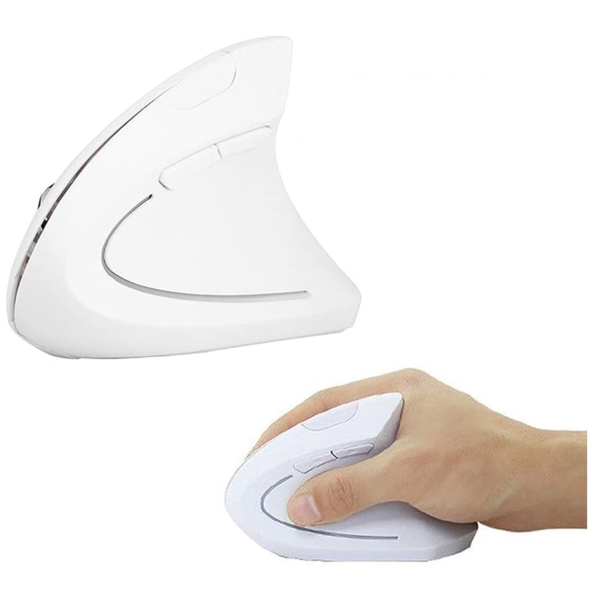 GENERICO - Mouse Vertical Ergonómico Inalámbrico Blanco