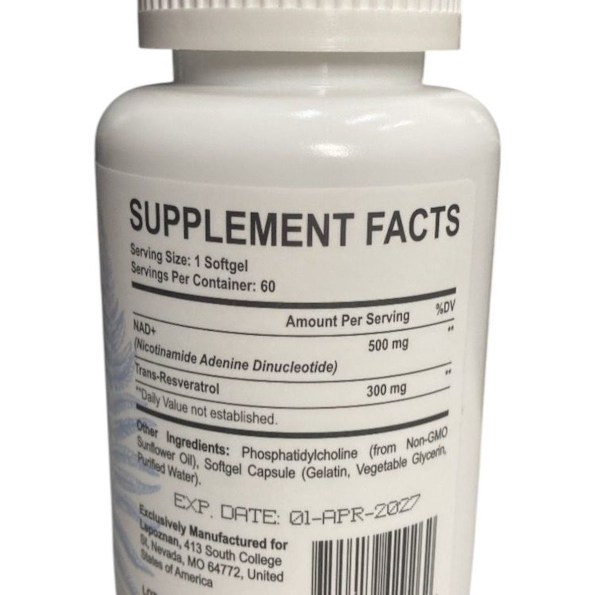 GENERICO - liposomal NAD+ 500 mg & trans resveratrol