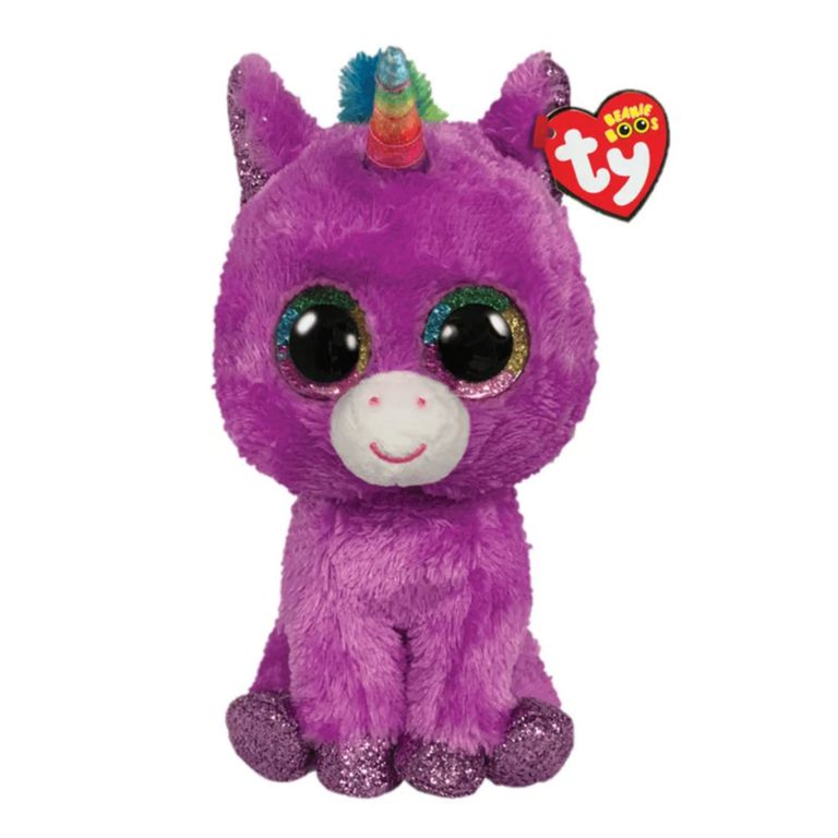 Ty Beanie Babies - Pompon, Peluche Cacatua Bianco, 15 Cm