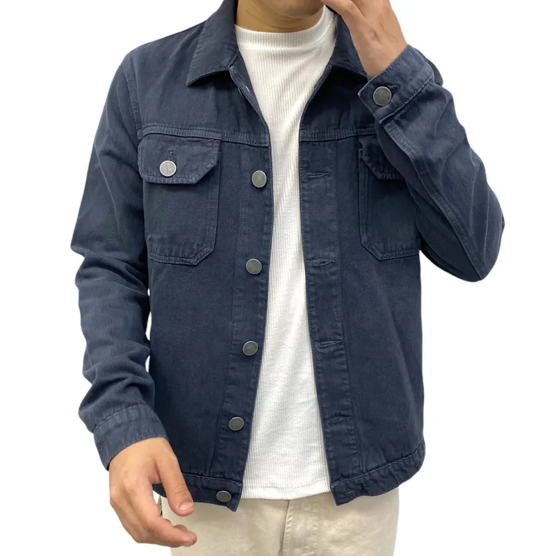 ABORIGEN - Casaca Jean Bull Denim Gris Oscuro de Hombre - Aborigen