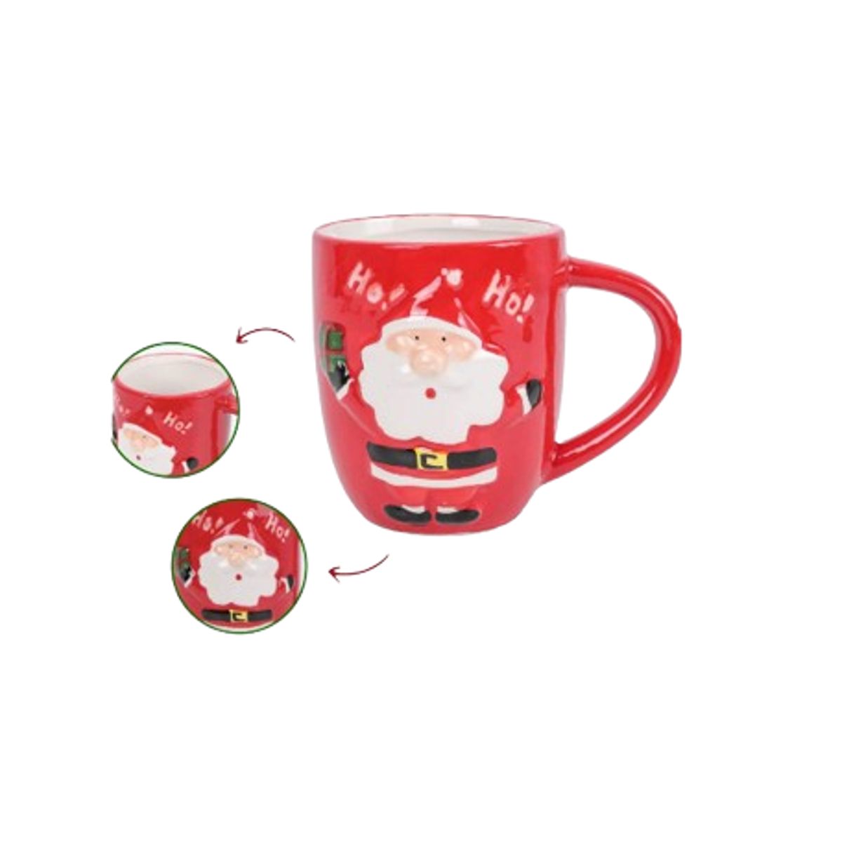 GENERICO - Taza Navideña con diseño Papa Noel