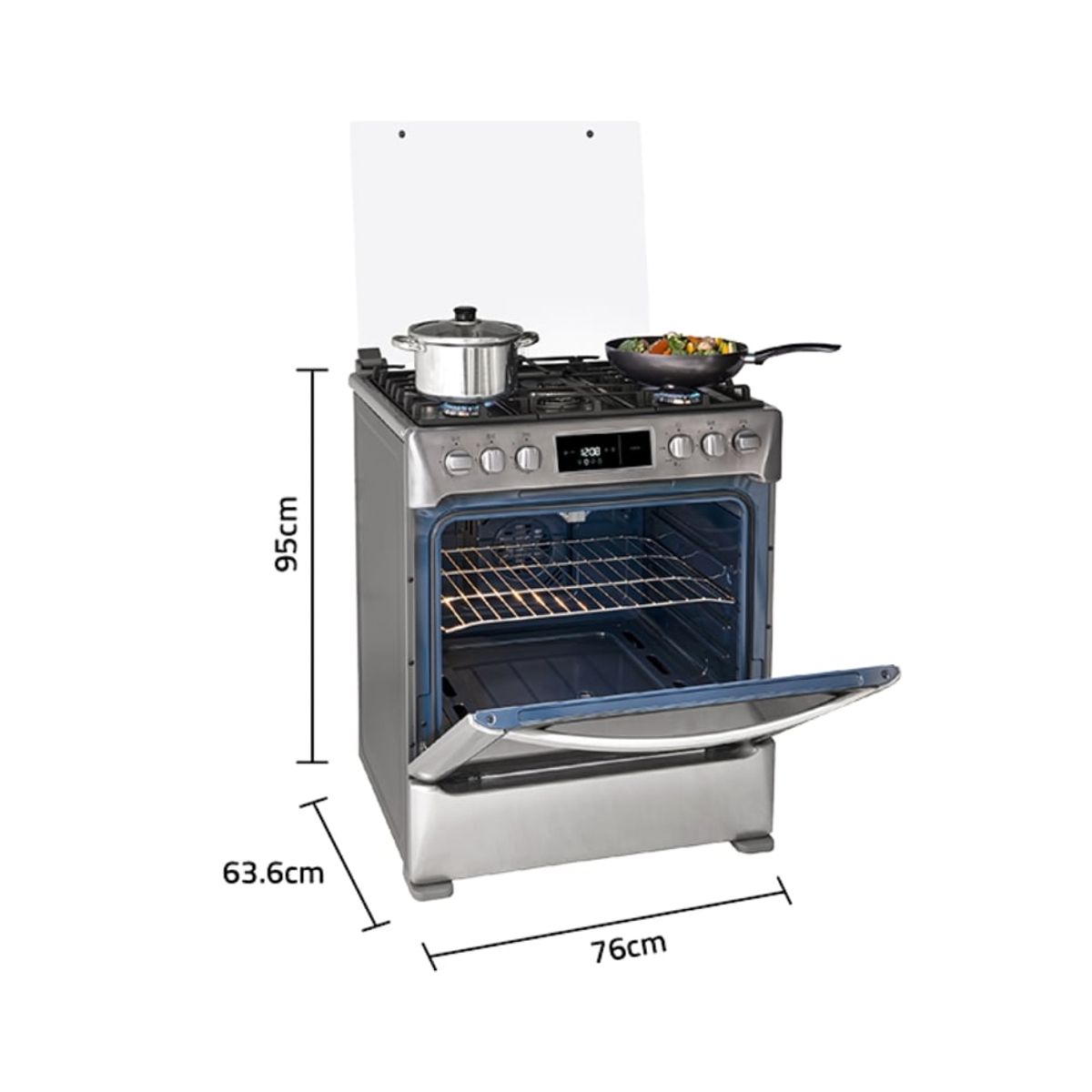 INDURAMA - Cocina a Gas Indurama 5 Quemadores Roma Zafiro Croma