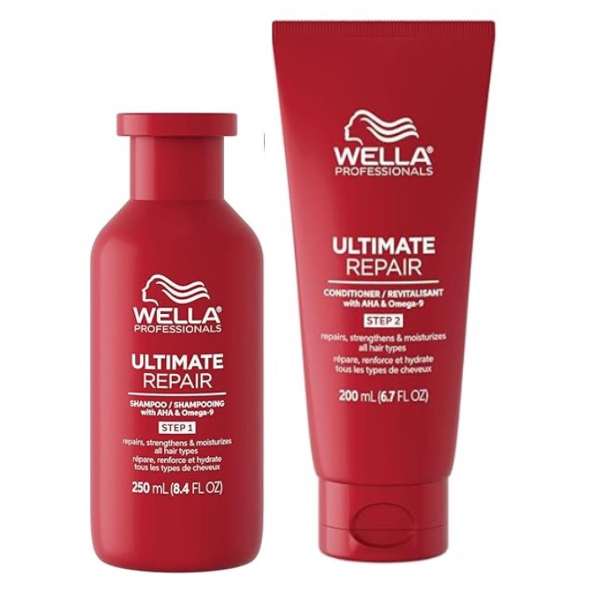 WELLA - Shampoo 250ml+ Acondicionador Reparador Ultimate Repair Wella