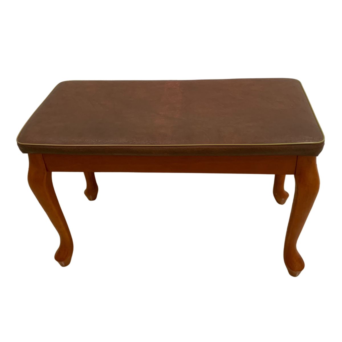 GENERICO - BANQUETA DE MADERA COLOR MARRON ANARANJADO