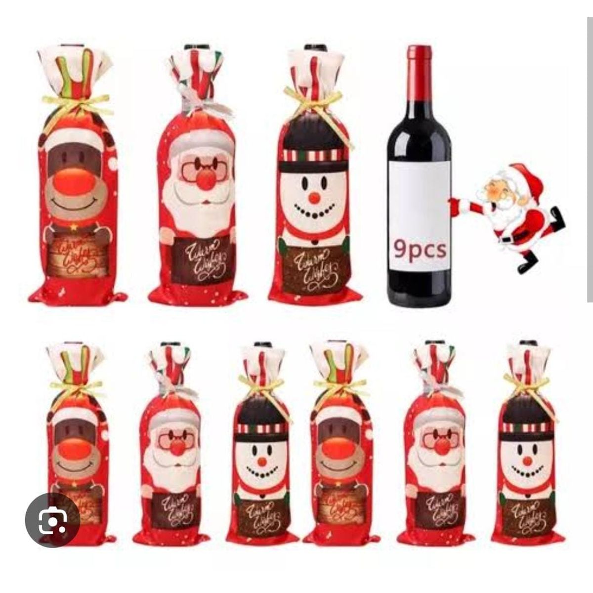 GENERICO - Funda para botellas de Vino modelo Navideño
