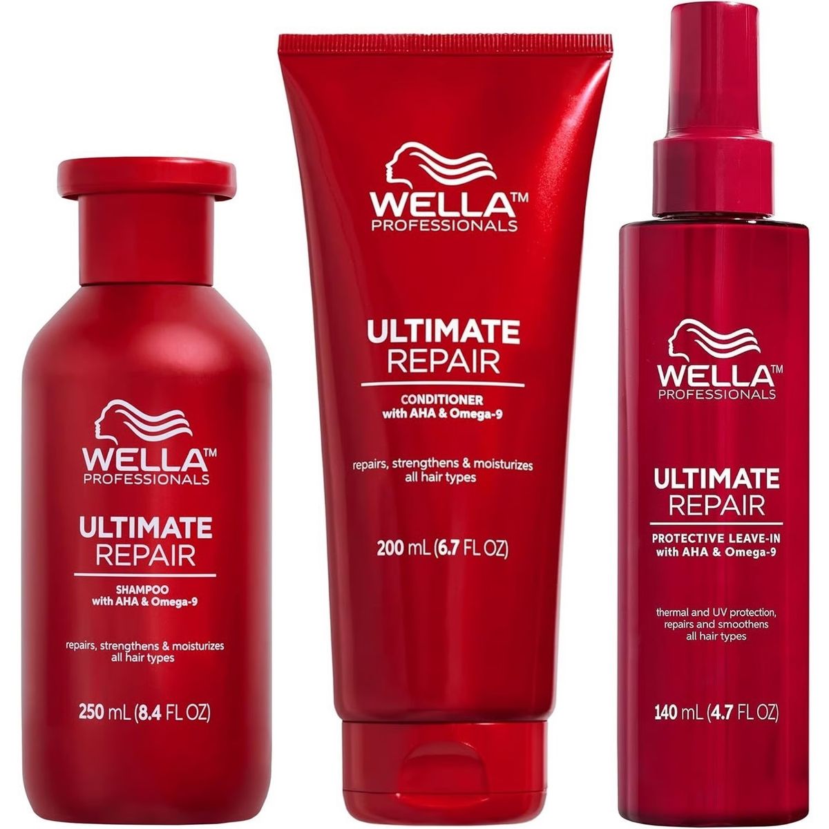 WELLA - Shampoo+ Acondicionador+ Protector Termico Ultimate Repair Wella