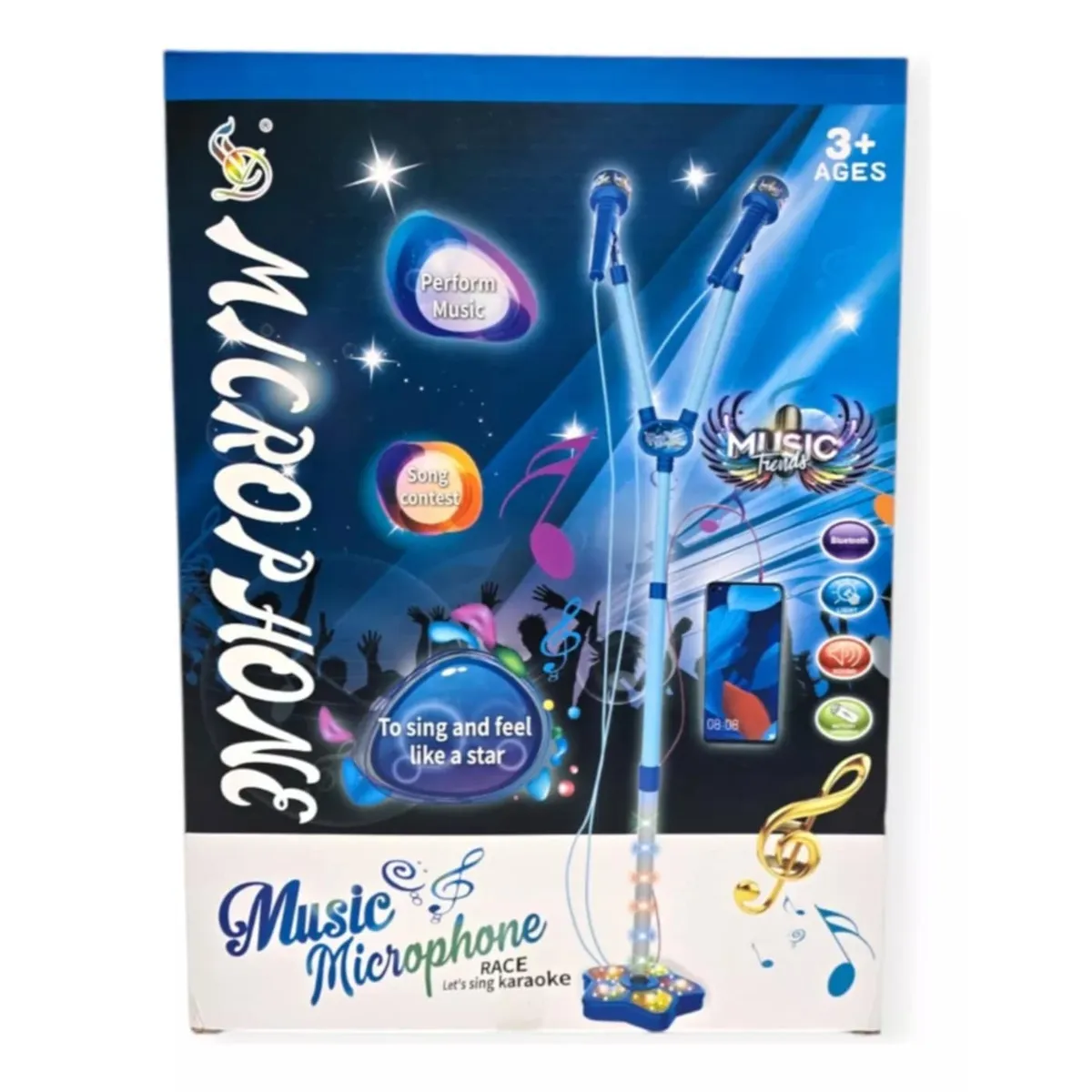 GENERICO - Microfono Doble Juguete de Niños Niñas Karaoke Musical