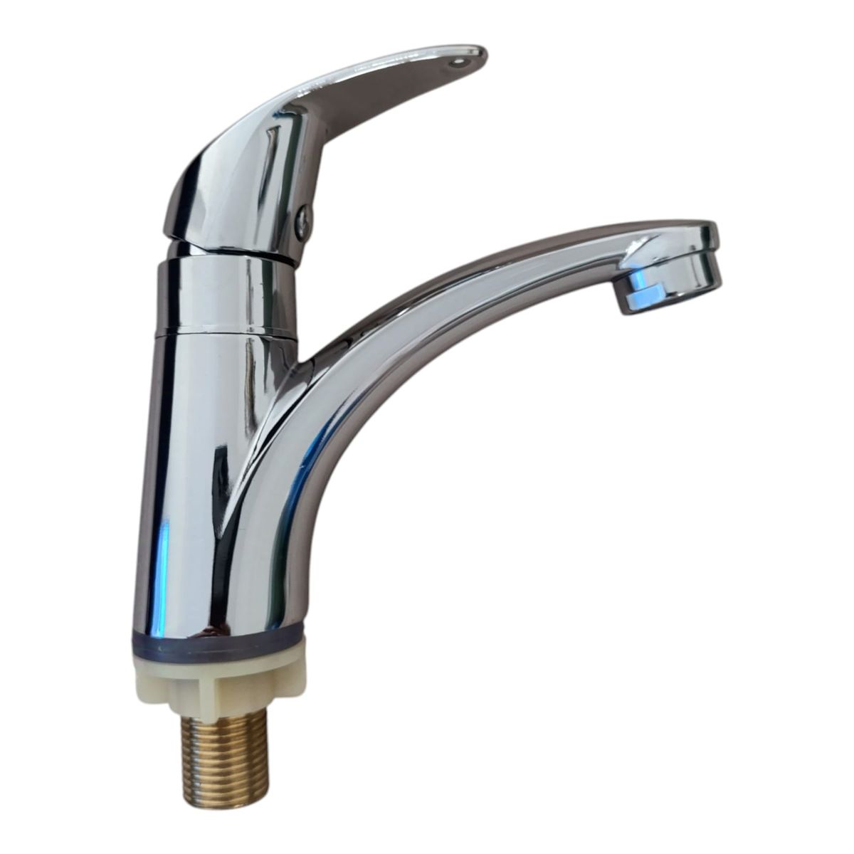 GENERICO - Grifo Llave Monocomando Agua fría para Lavabo Lavamanos Acero Cromado