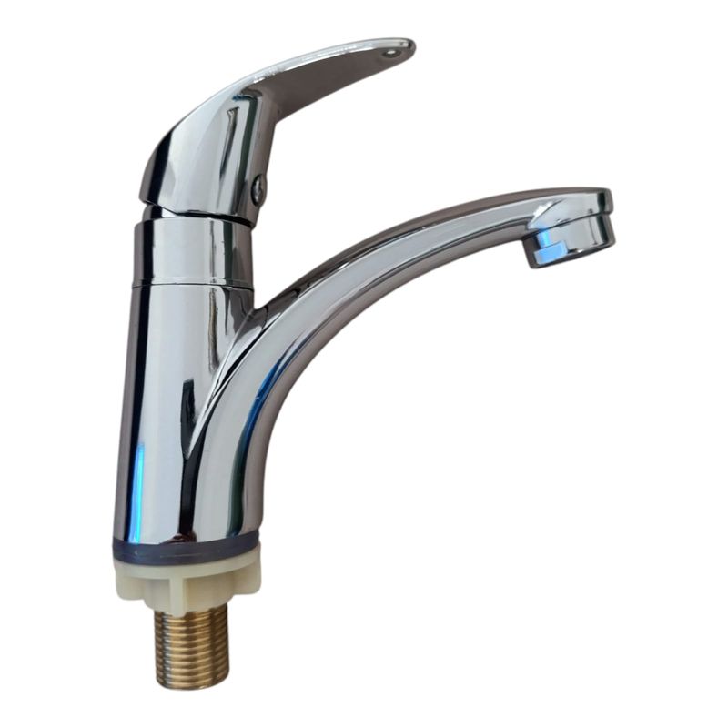 GENERICO - Grifo Llave Monocomando Agua fría para Lavabo Lavamanos Acero Cromado