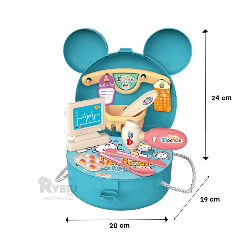 GENERICO - Cartera Educativa para Pequeños en Celeste Y+Regalo Stickers