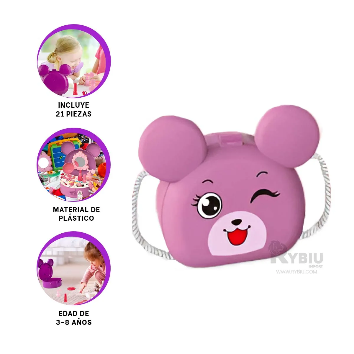 GENERICO - Estuche Innovador para Niñas Color Morado Y+Gift MiniAgenda