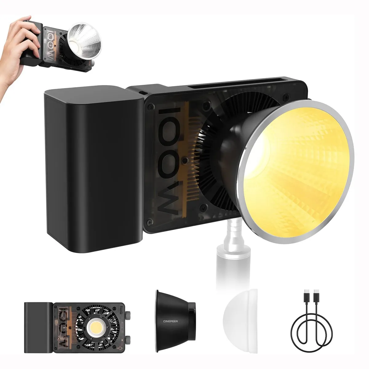 ZHIYUN - Zhiyun Cinepeer CX100 Luz de video COB de 100W Bicolor