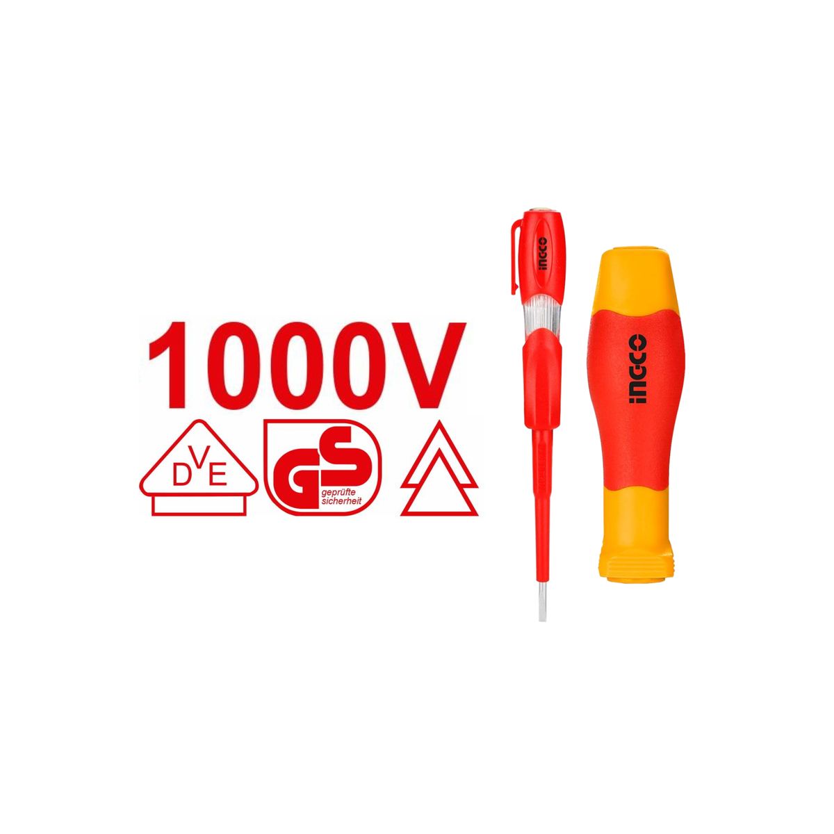 INGCO TOOLS - Juego 12 destornilladores aislados 1000v industrial ingco