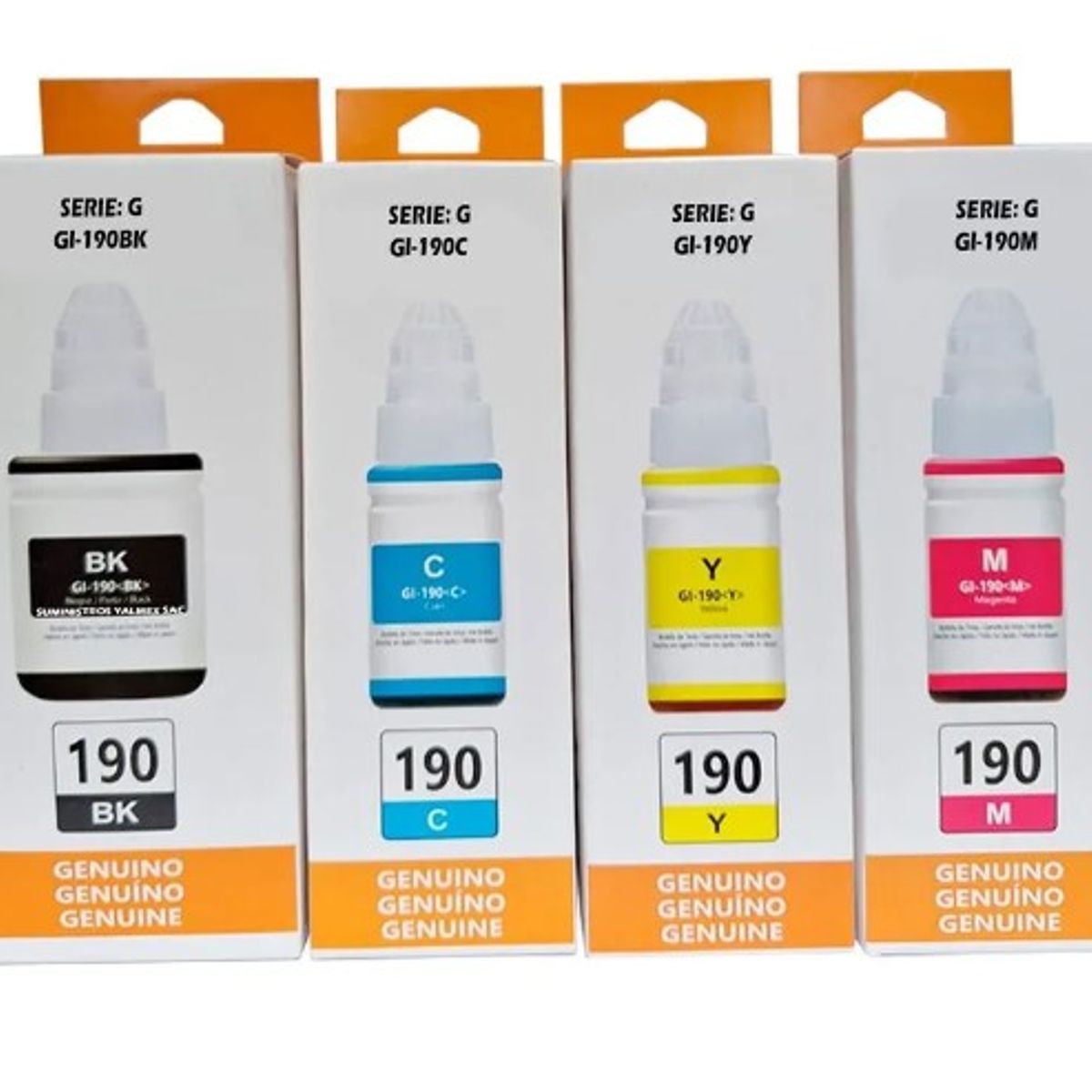 GENERICO - Pack Tinta Compatible Gi-190 Para Canon Negro y Colores G3110 G4110